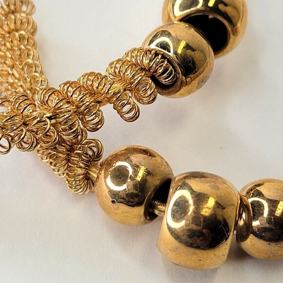 Half Mesh Half Hoop Earrings Bold Statement Earrings - Picture 4 of 8